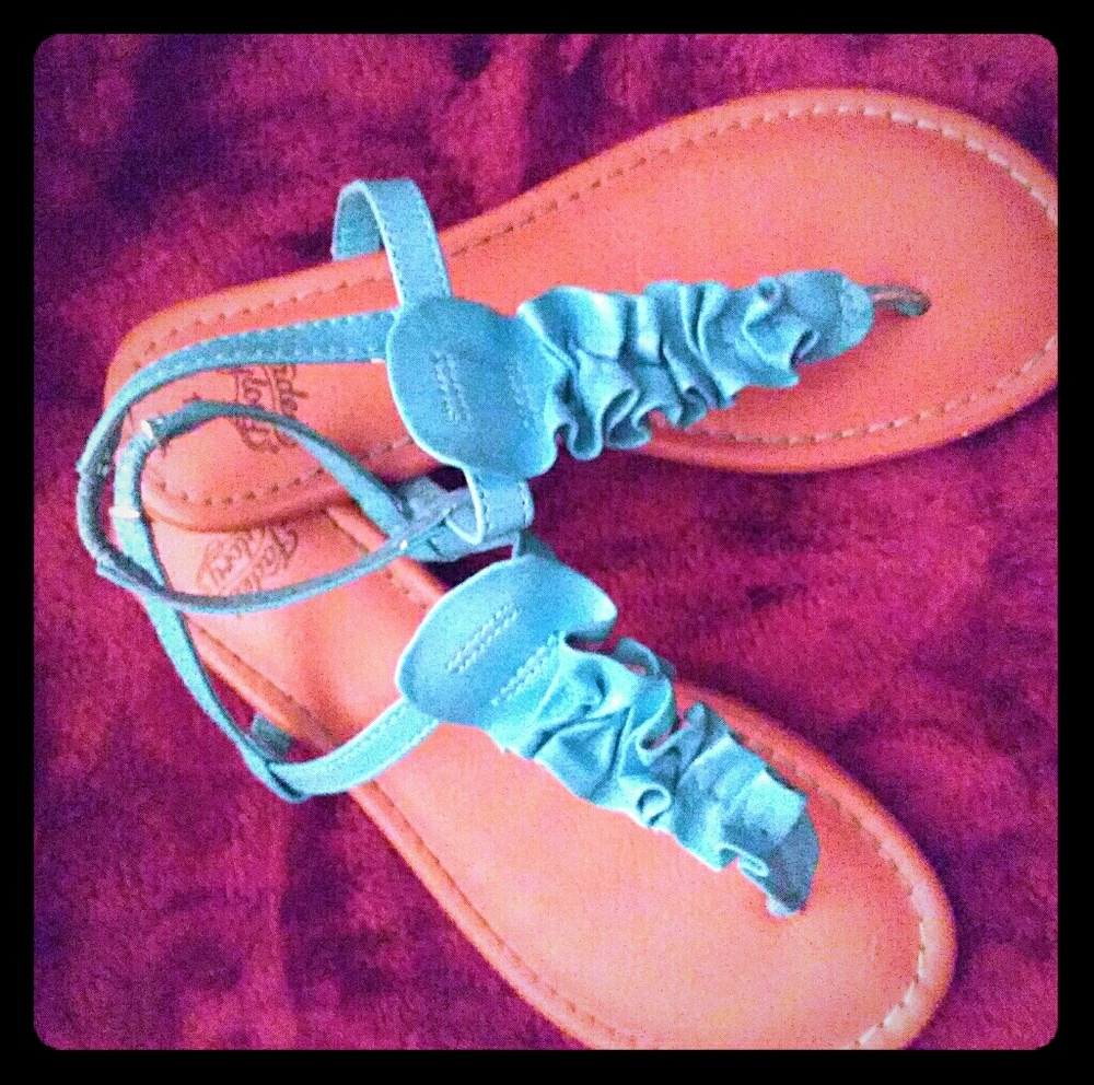 "EUC Teal Blue Sandals Size 13"