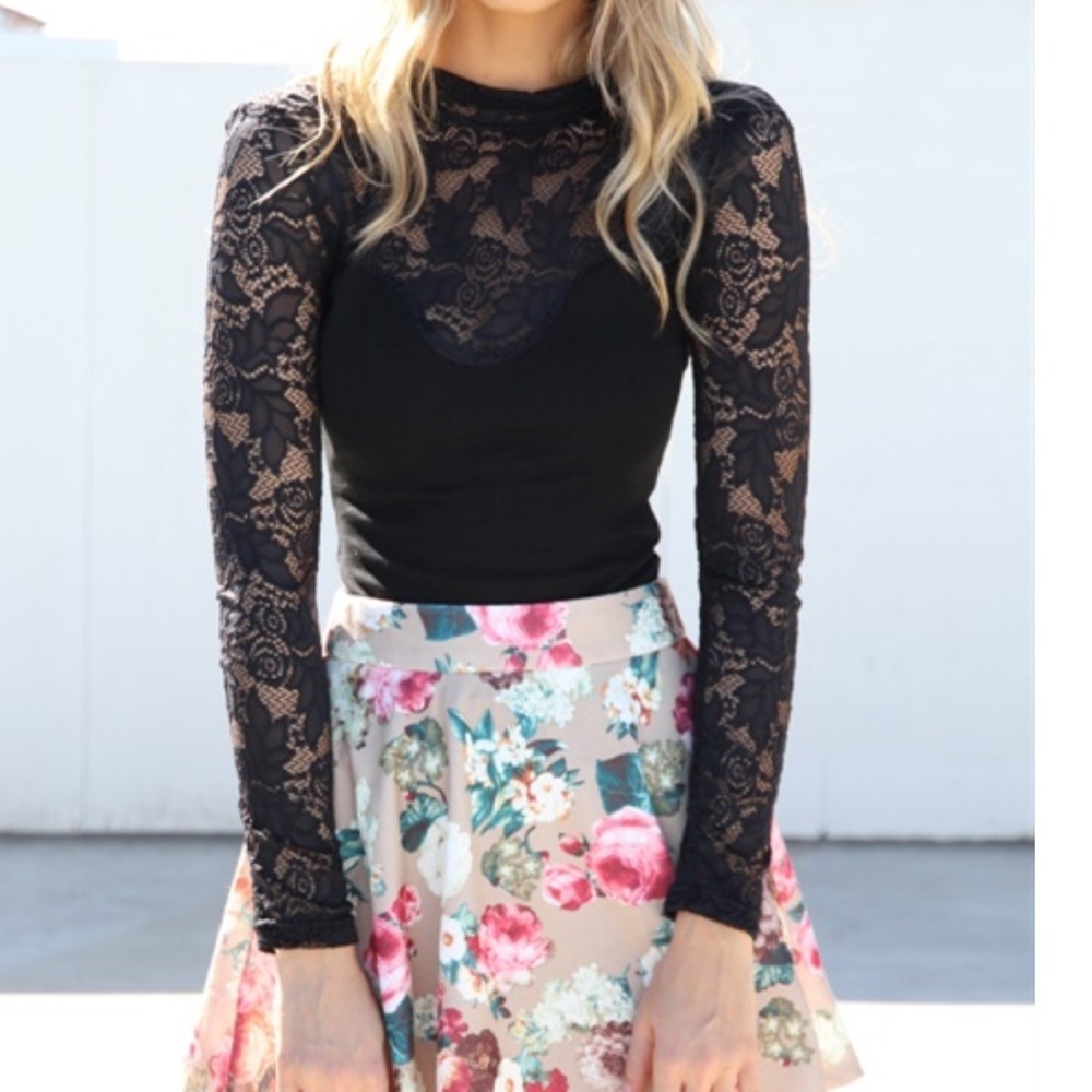 Black lace top