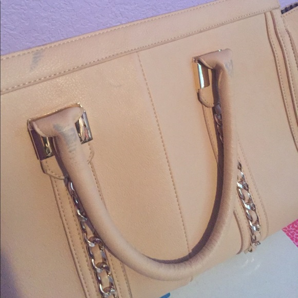 JustFab Blush Pink Gold Chain Esteban Handbag - Picture 3 of 7