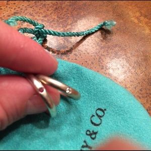 Tiffany Elsa Peretti silver rings ruby & diamonds