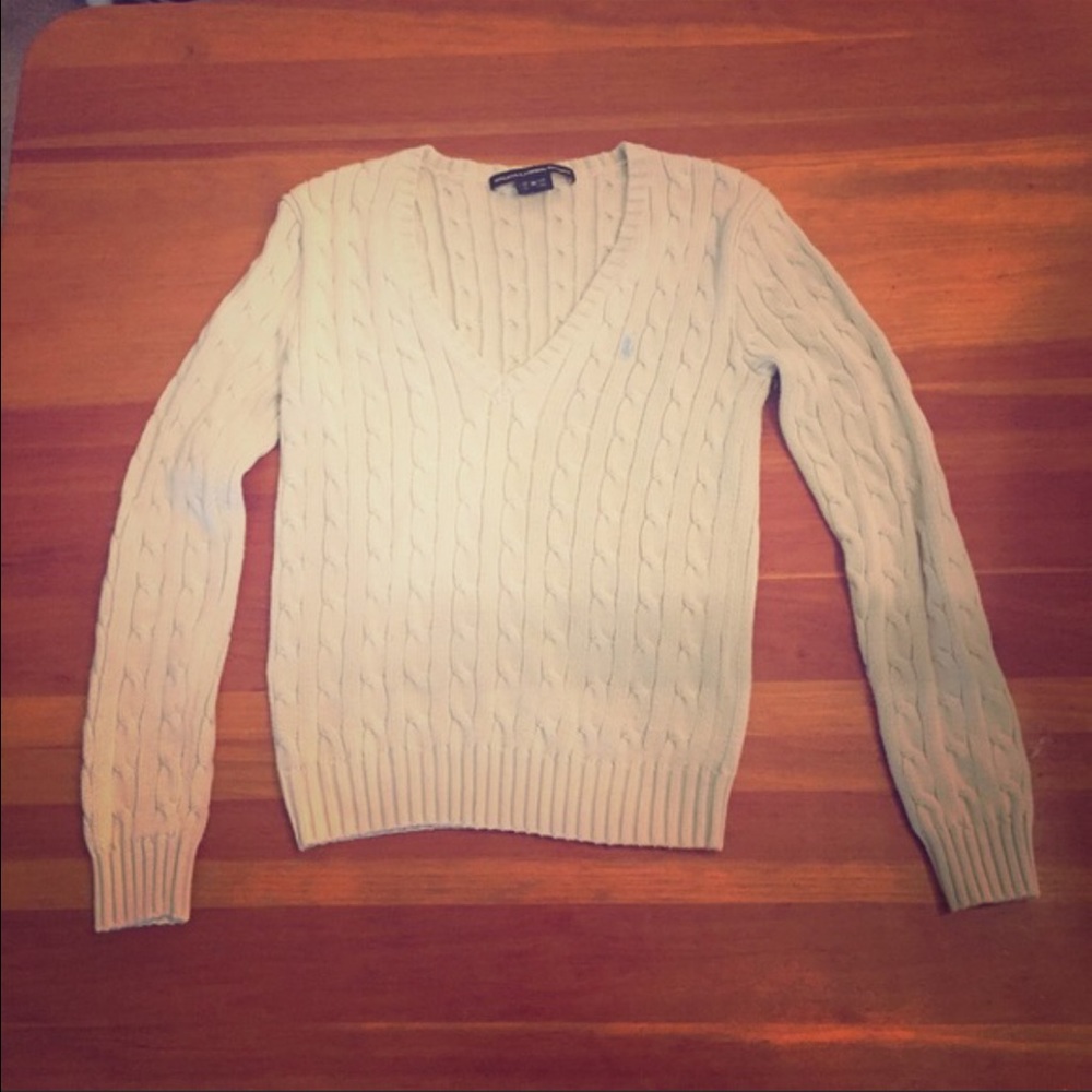 Ralph Lauren Pale Blue V Neck Sweater