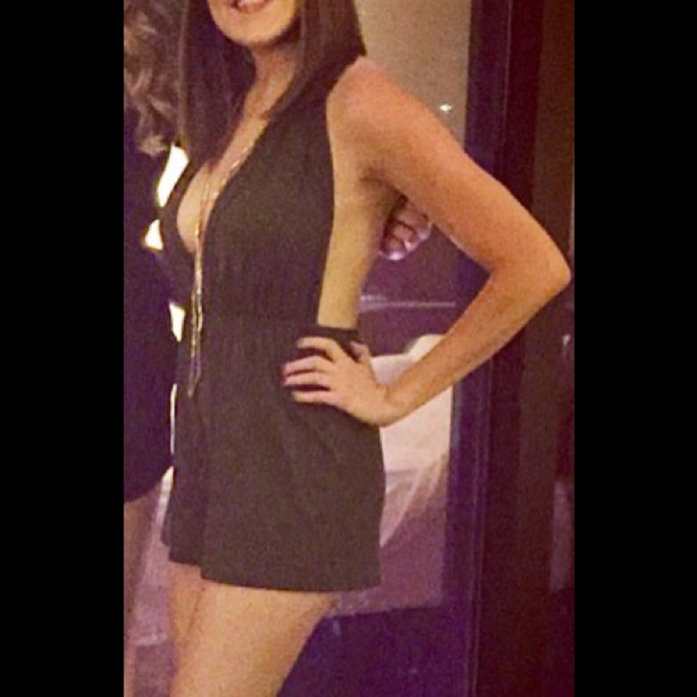 Brandy Melville olive green backless romper