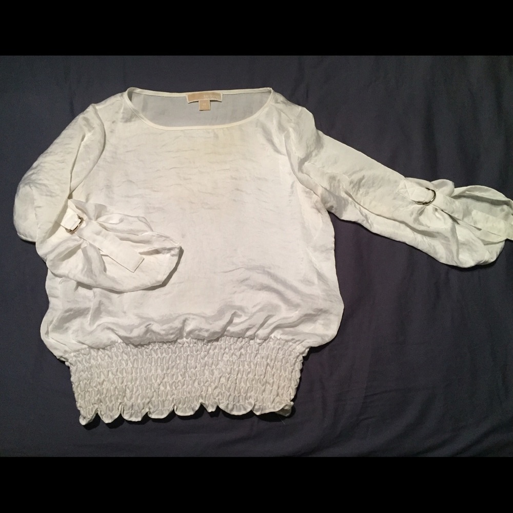 Michael Kors XS white silky blouse
