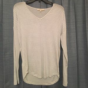 Cute sky blue stripped long sleeve shirt