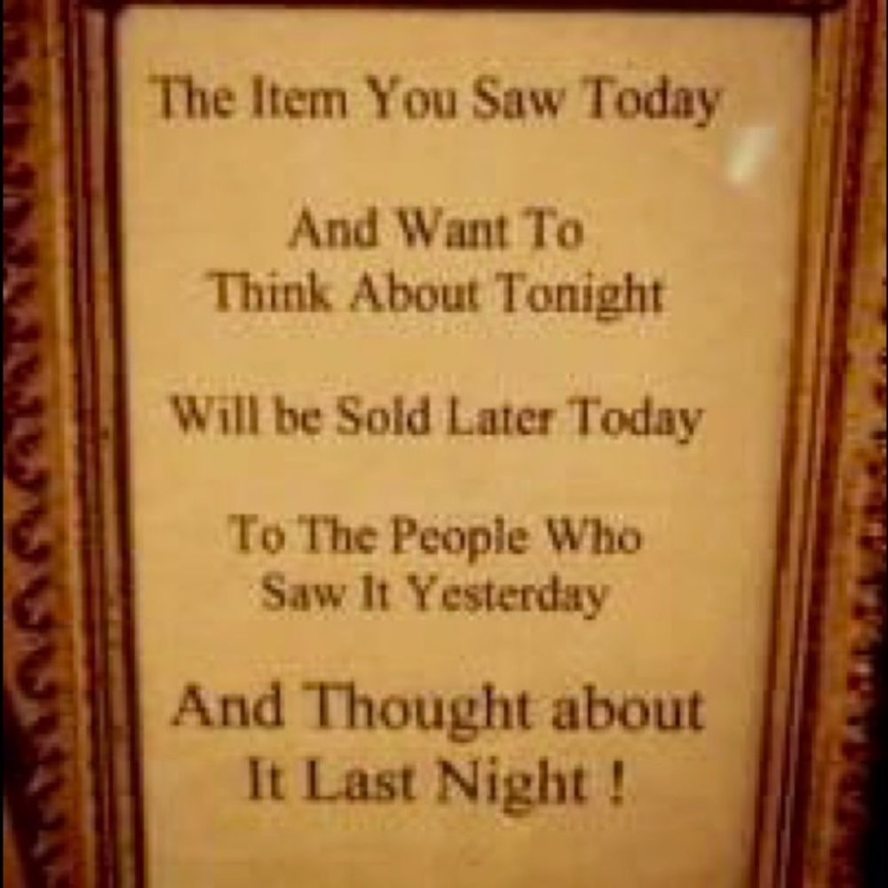 The item you saw today
