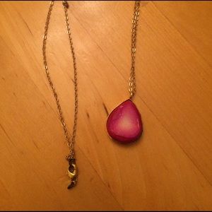 Pink Druzy necklace