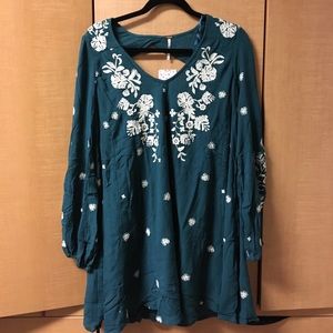 Free People Sweet Tennessee Embroidered Mini Dress