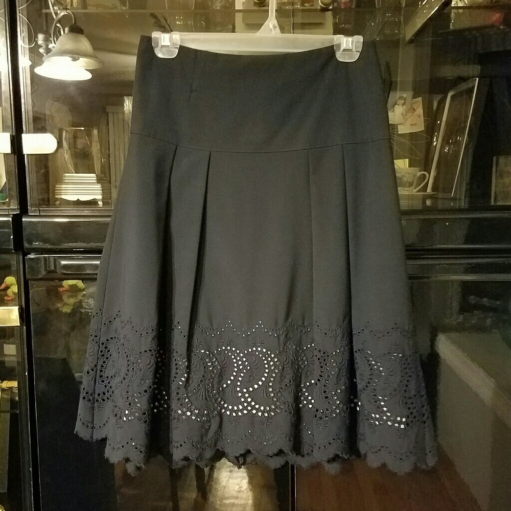 Ann Taylor Navy Circle Skirt