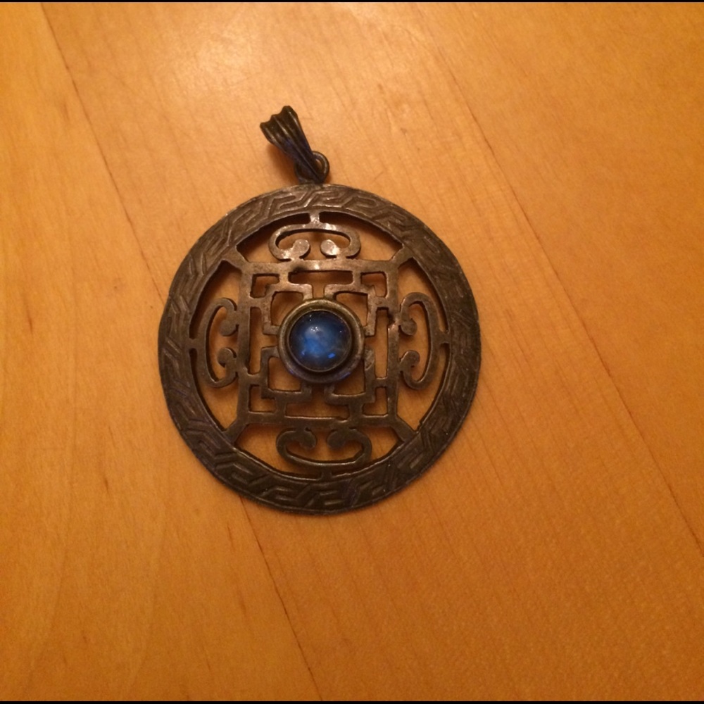 Sterling silver mandala pendant