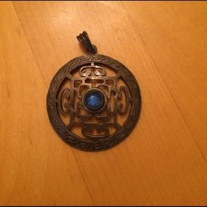 Sterling silver mandala pendant
