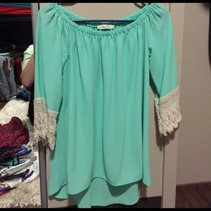 Turquoise blouse