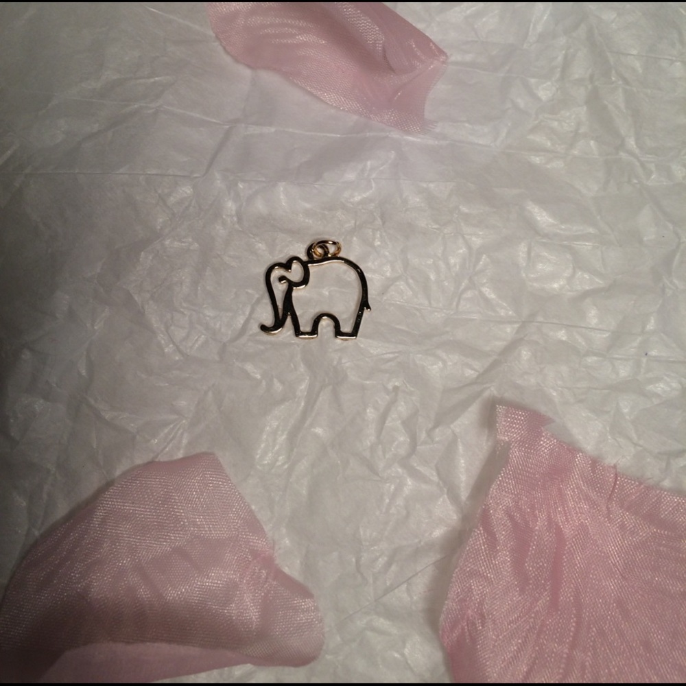 14 Karat Gold Plated Elephant Charm Necklace