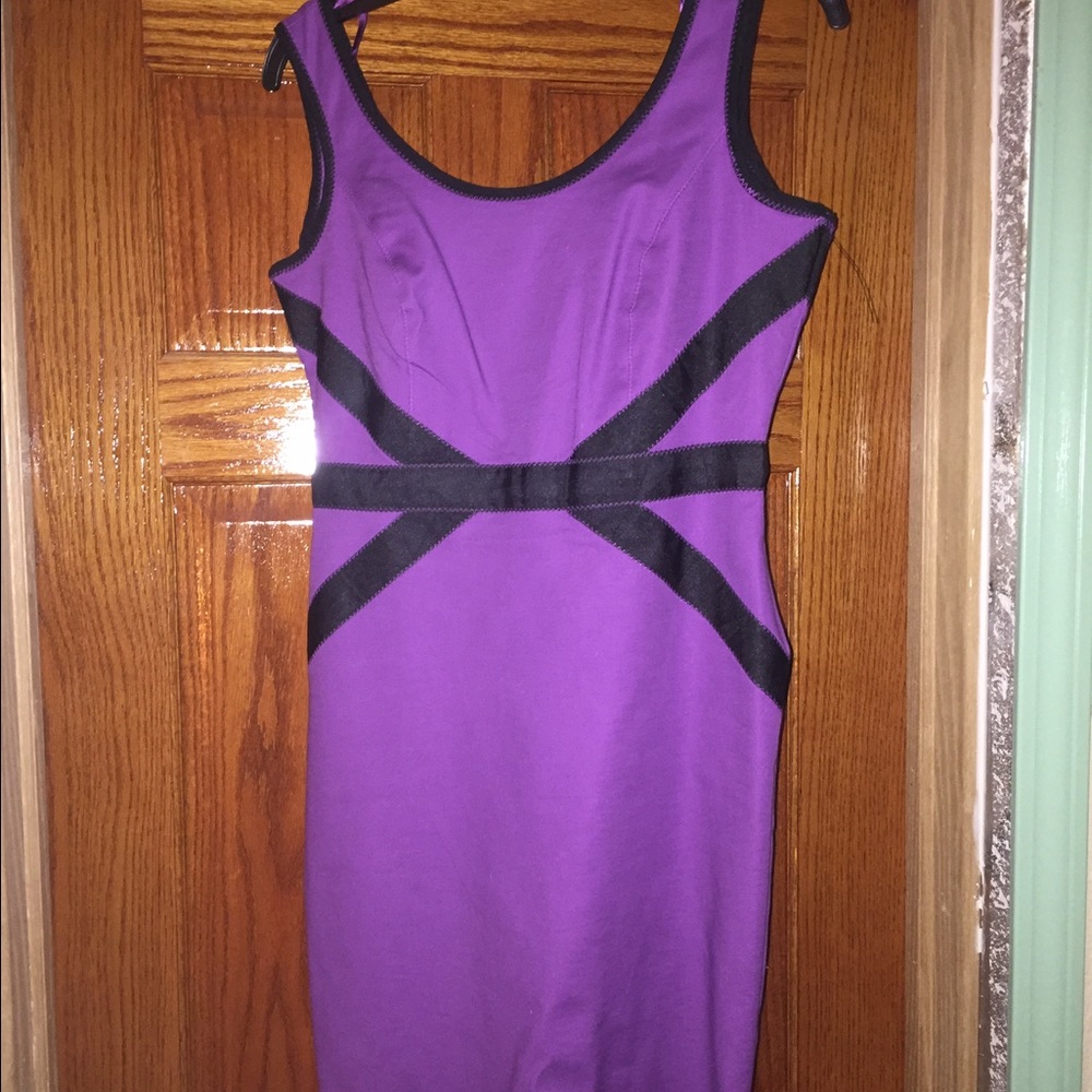 Purple corporate office dress