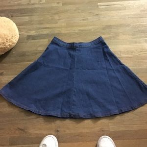 Dark Wash Denim Skater Circle Skirt!