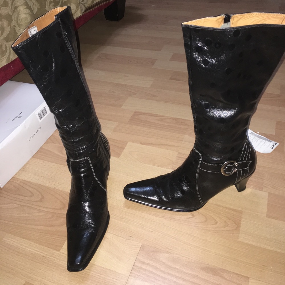 High below the knee boots.