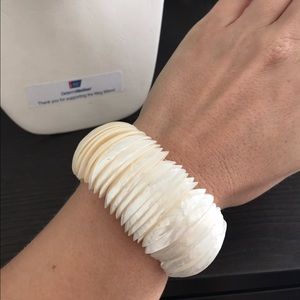 White Shell Elastic Bracelet