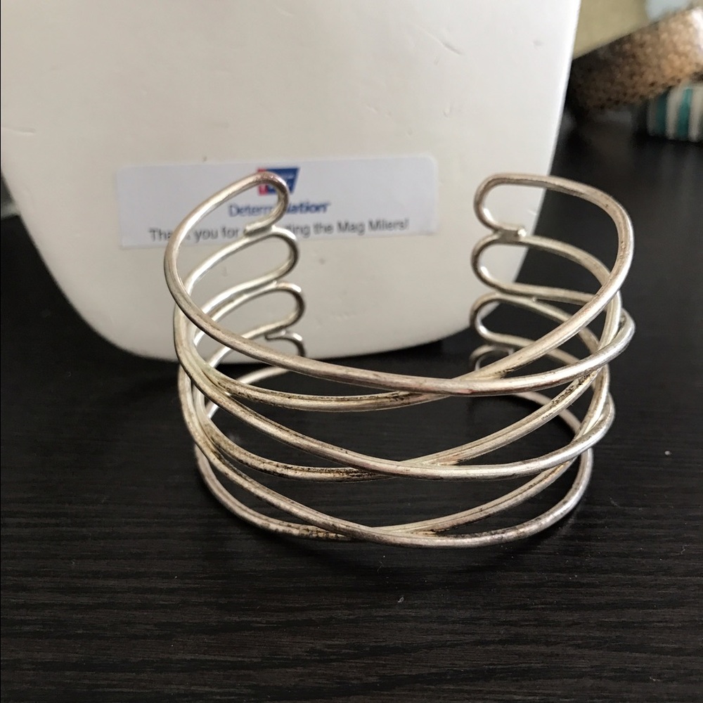 Simple Silver Cuff Bracelet
