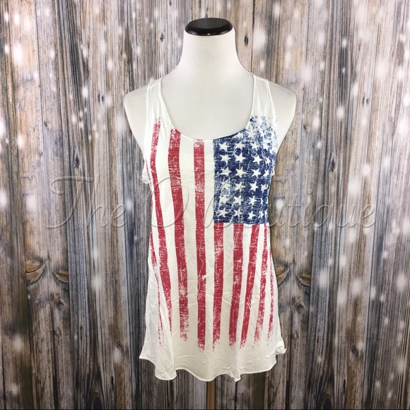 White American Flag Racerback Graphic Tank - Picture 2 of 3