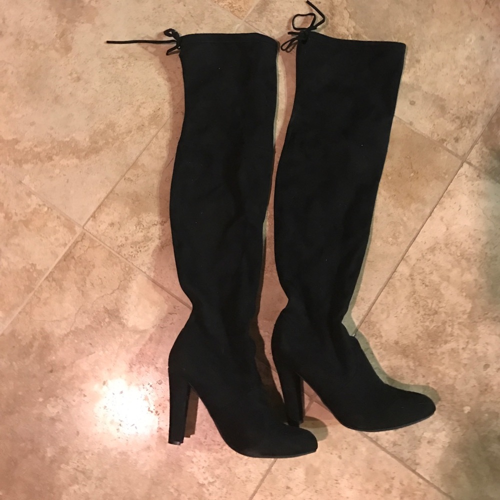 Steve Madden black over the knee boot