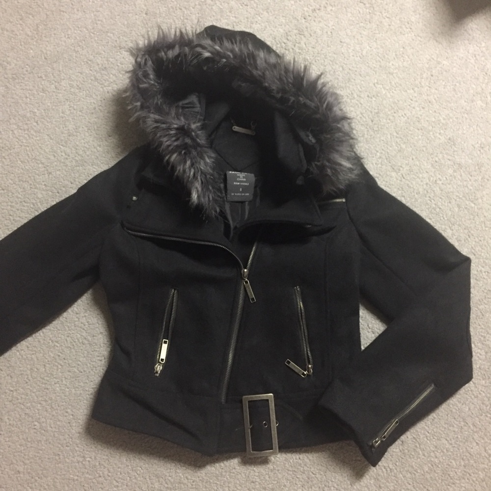 Dark Grey Moro Jacket with Removable Hood