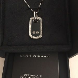 David Yurman tag necklace