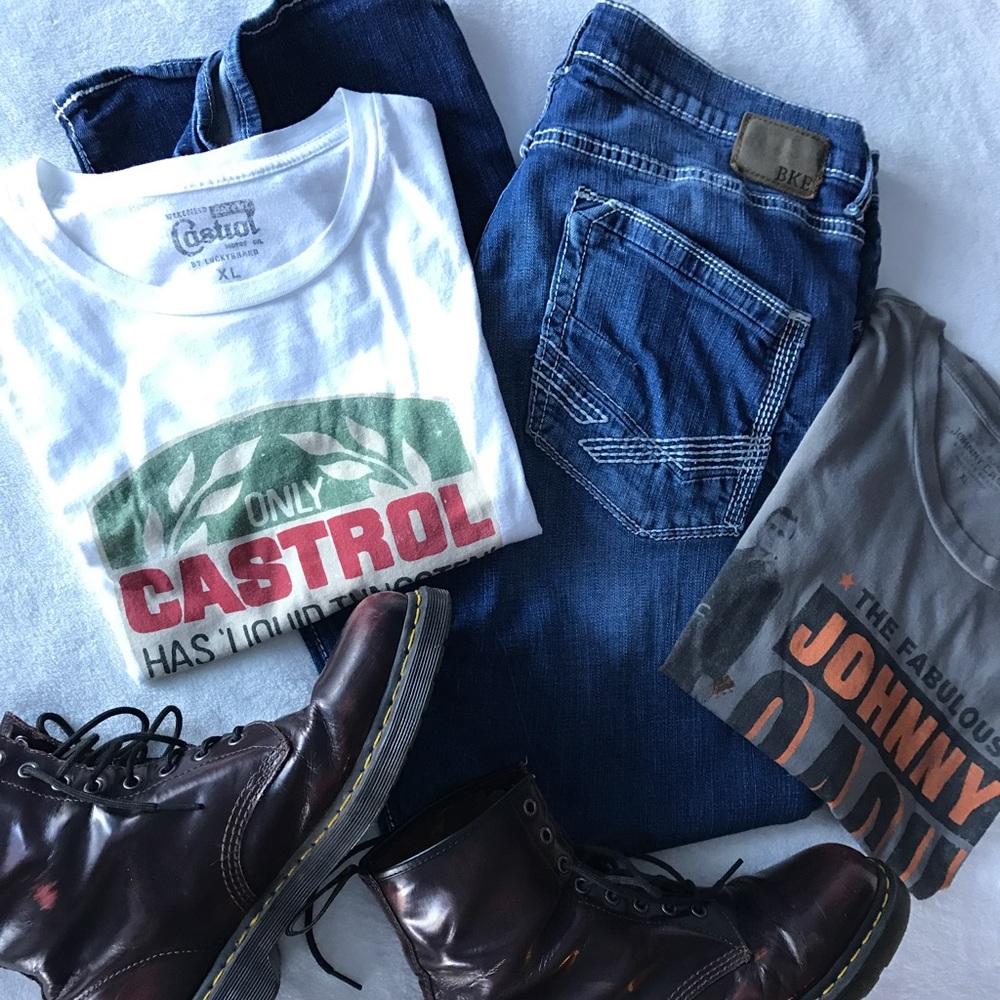Lot lucky brand shirt shirts XL BKE jeans 36 R