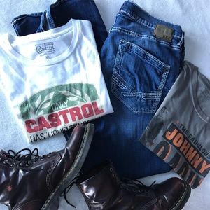 Lot lucky brand shirt shirts XL BKE jeans 36 R