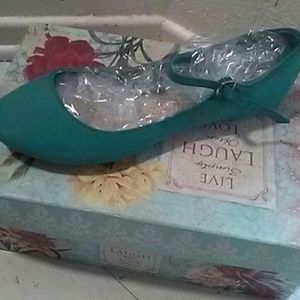 Mint green shoes dollhouse