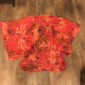 Pink & Orange Bathing Suit Cover Up