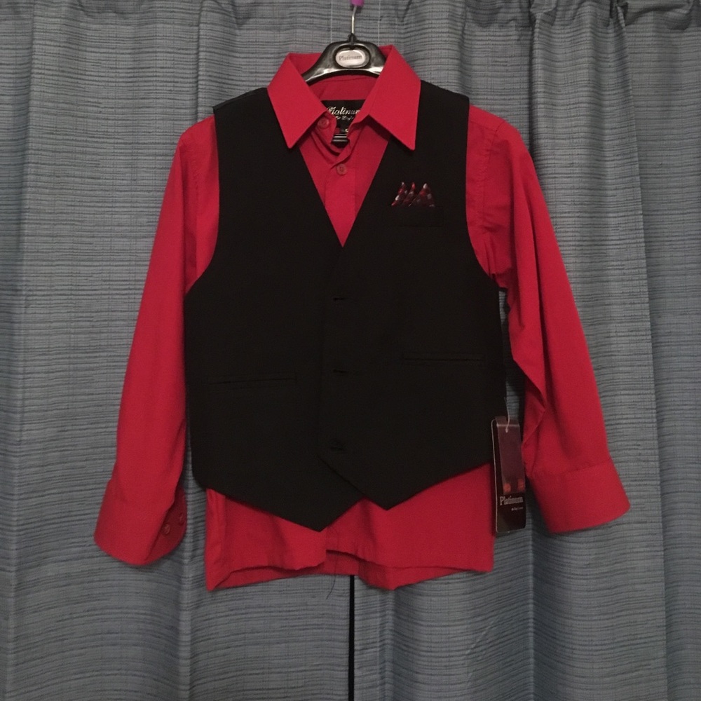 Kids dress shirt with vest
