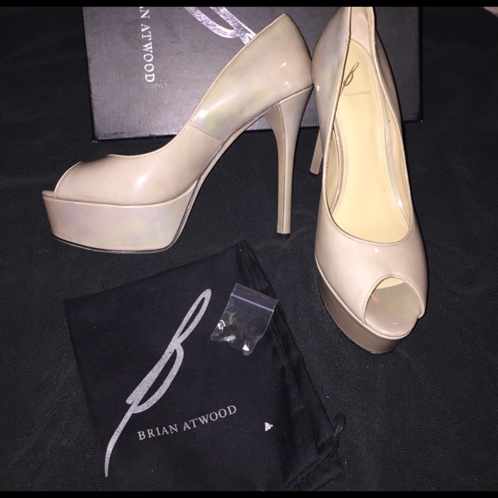 Authentic Brian Atwood Bambola Grey New Never Worn