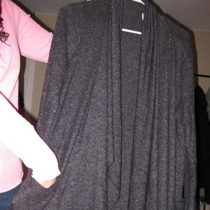 Open Front Drape Cardigan