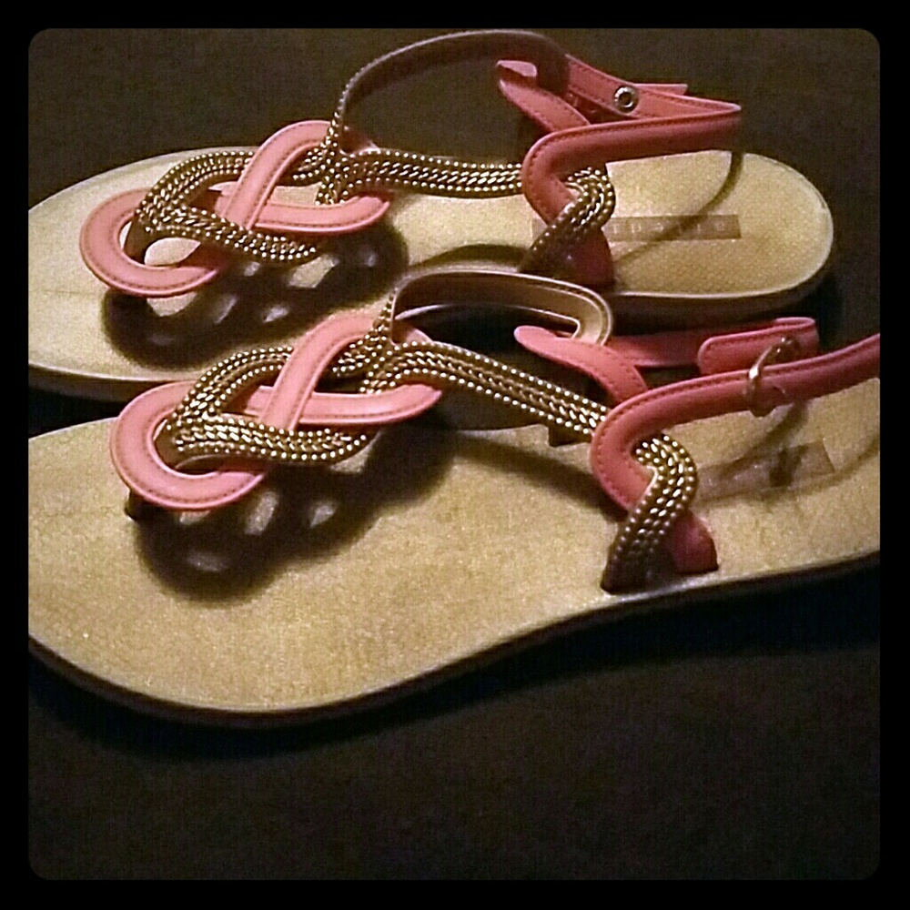 Pink and Gold Sandals