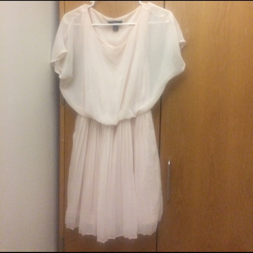 Forever 21 Light Pink Grecian Pleated Dress L