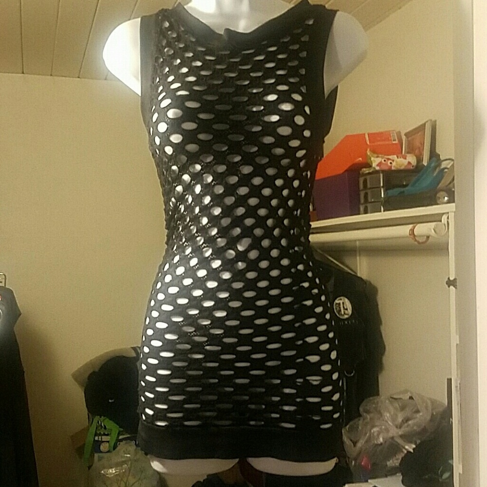 Black Fishnet Dress