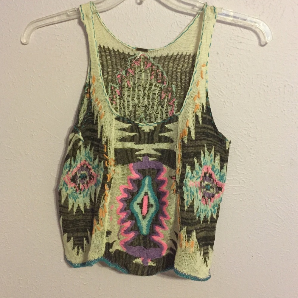 Free People Knit Aztec Tank