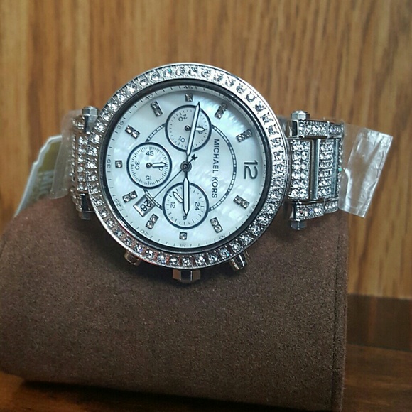 NWT Michael Kors Swarovski Crystal Stainless watch - Picture 6 of 8