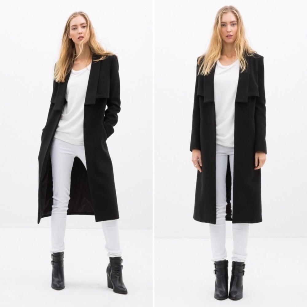 Gorg Black Trench Coat - Picture 2 of 4