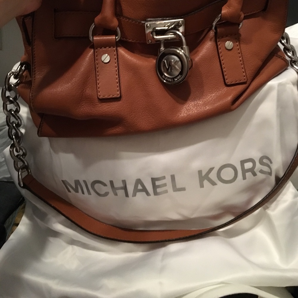 Hamilton Leather Satchel Michael Kors