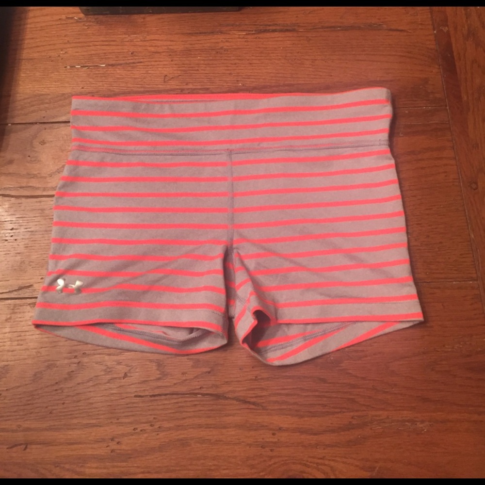 Gray/Coral Under Armour booty shorts