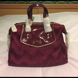 NWT Coach Ashley Cranberry Satchel with Gold