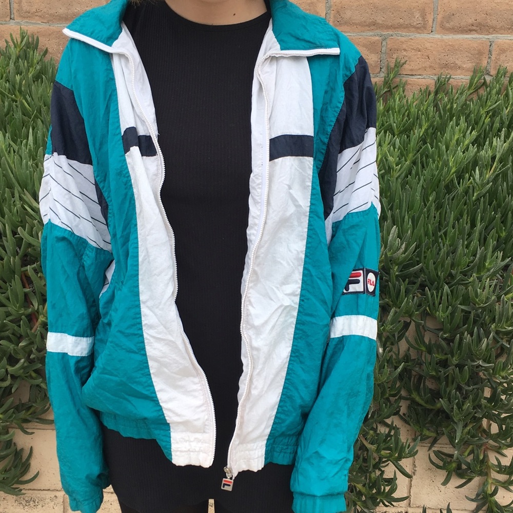 Blue Fila Windbreaker