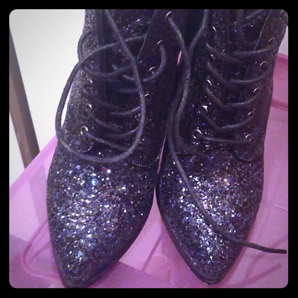 Aldo Ankle Glitter Boots