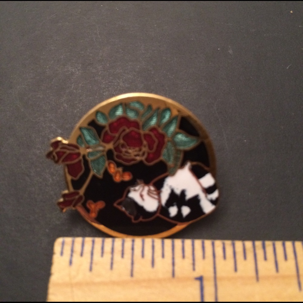 Vintage gold tone enamel rare clips - Picture 4 of 4