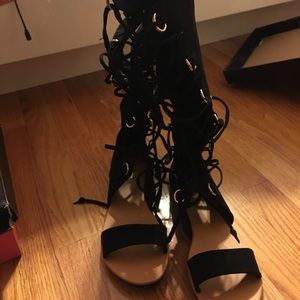 Black high gladiators