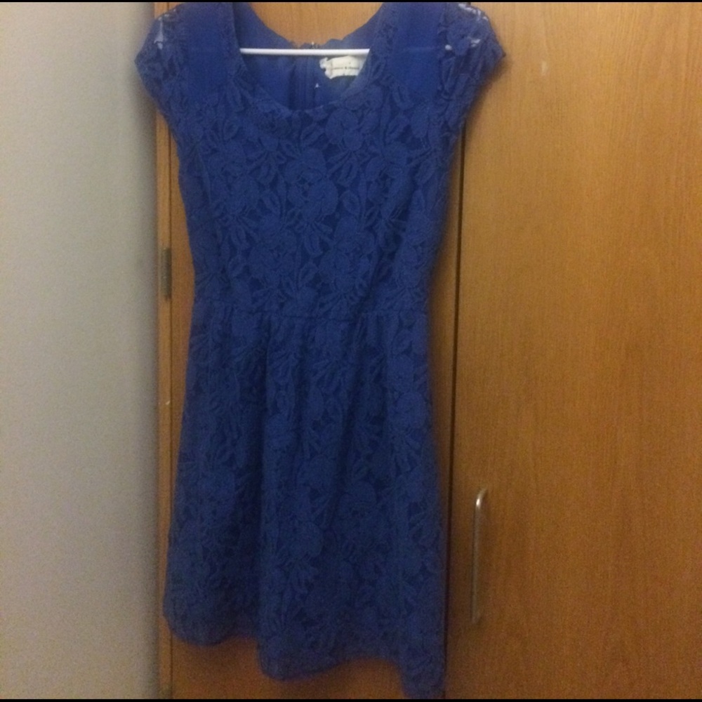 Blue Lace Urban Outfitters A-Line Dress Size M