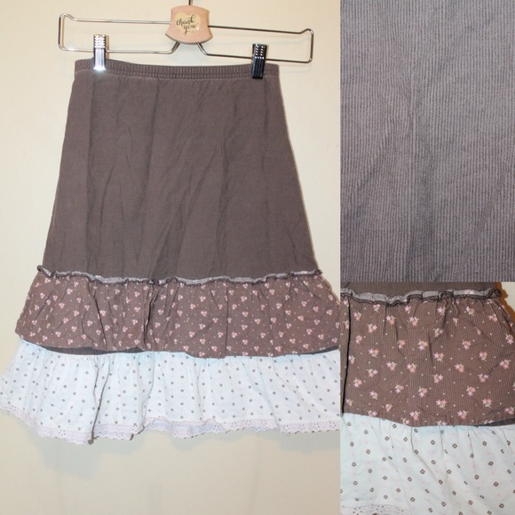 Vintage Dresses & Skirts - VINTAGE Boho Prairie Hippie Skirt