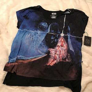 NWT Star Wars tee shirt with sheer back