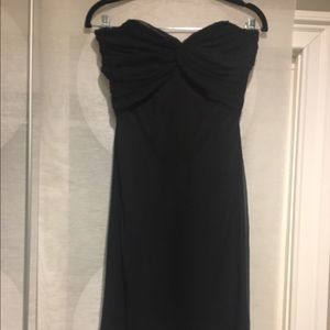 Black chiffon dress by Shoshanna