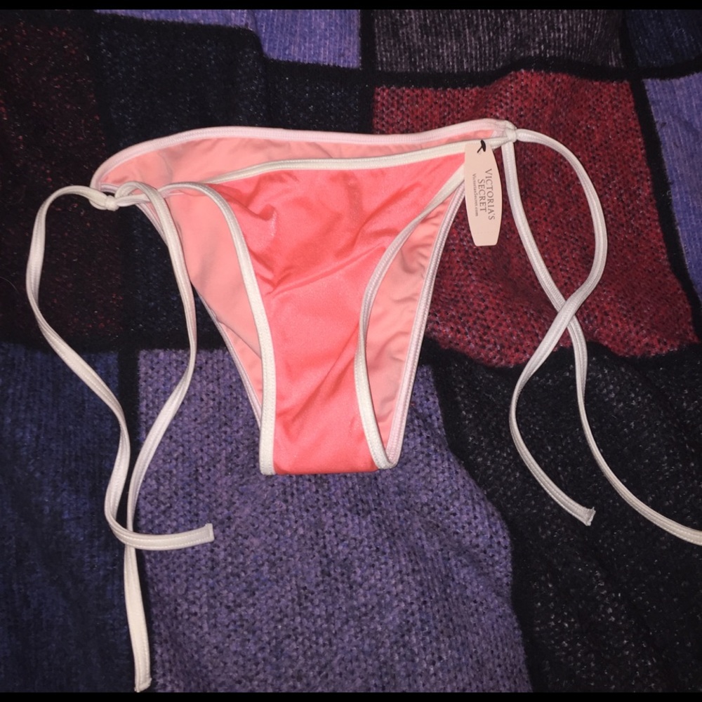 Victoria Secret coral swim suit bottoms size small